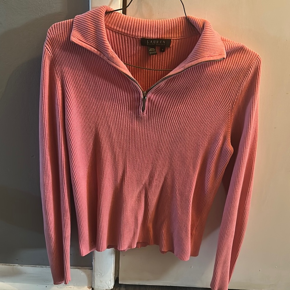 Lauren Ralph Lauren Coral Ribbed Sweater